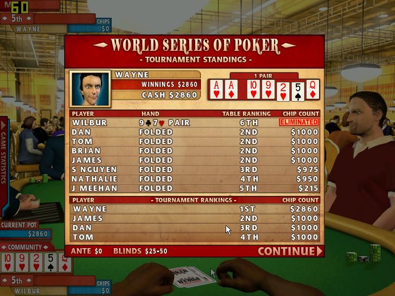 World Series of Poker screenshot 4 for Xbox